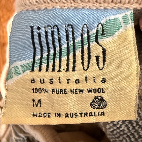 Limnos Women's Brown/Beige/Green Vintage 3D Knit Wool Cardigan Size M - Picture 4 of 4